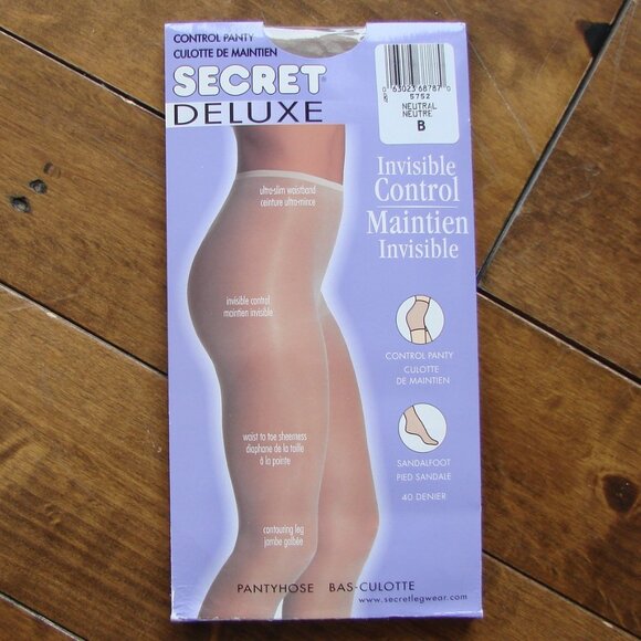Secret Deluxe Invisible Control Pantyhose Nylons Neutral Colour Size B NEW NWT - Picture 1 of 2
